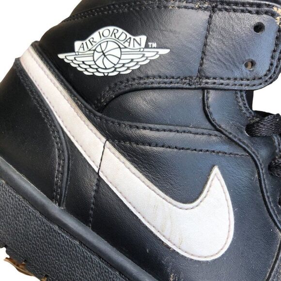 Nike Air Jordan 1 Mid 'Speckle' Size 8.5 Black - Picture 8 of 16